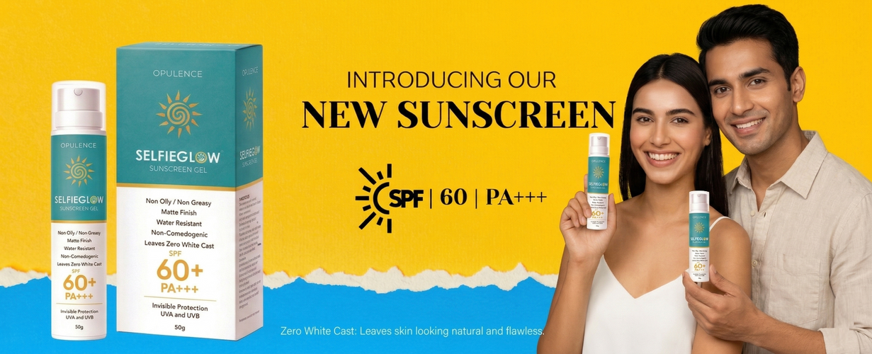 Promotional image of a new sunscreen with a couple holding the product against a yellow background.