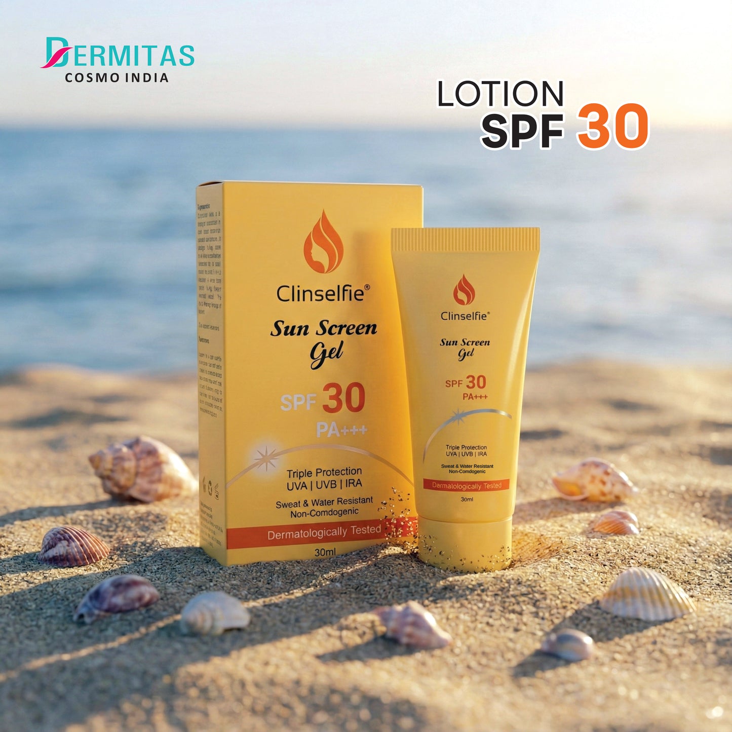 clinselfie sun screen gel SFF 30 PA+++